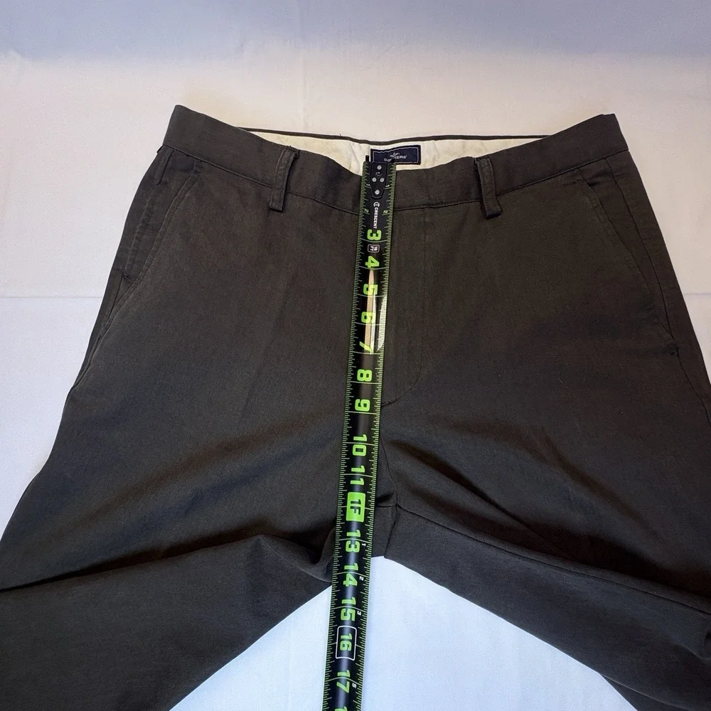 Dockers Pacific Collection Mens Khakis 34 Green Twill Straight Classic Flat 445